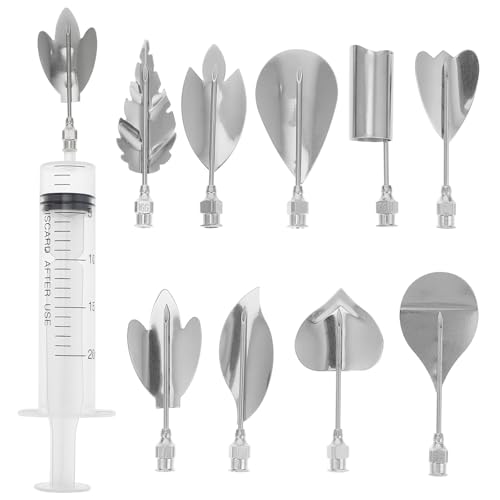 HOODANCOS Herramientas para Arte Gelatina 3D de Acero Inoxidable Boquillas para Decoración de Pasteles y Pudines Set de Molde para Flores Accesorio Profesional para Repostería Creativa