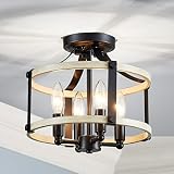 AGV LIGHTING CL021 Semi Flush Mount Ceiling Light Fixture, 3-Light Close to Ceiling Light, D12 x H10