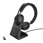 Jabra – Jabra Evolve2 65 Wireless PC Headset with Charging Stand – N