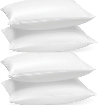 ARLINENS Duck Feather Pillows 4 Pack Ultra Soft Hotel Quality Bed Pillow Standard Size- Luxury Down Pillows Extra Soft Filling Filled in 100% Cotton Cover