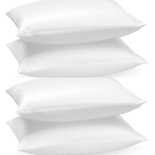 ARLINENS Duck Feather Pillows 4 Pack Ultra Soft Hotel Quality Bed Pillow Standard Size- Luxury Down Pillows Extra Soft Filling Filled in 100% Cotton Cover