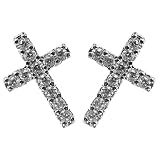 PartyKindom 1pair Cross Earrings for Women Minimalist Dainty Design for Everyday Wear College Students and Casual Outfits Stylish Small Jewelry Unique Cross Shape