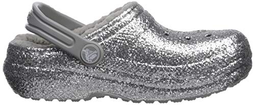 Crocs Kids' Classic Lined Clog | Kids' Slippers, Silver/Silver, 7 Toddler #TOP5