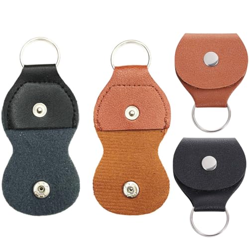 GXGM - GXGM 4 Pièces Porte-Clés Pour Médiator De Guitare,Porte-Clés En Cuir Pu Pour Guitare,Porte-Clés,Étui Porte-Clés Pour Guitaristes