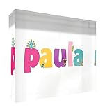 Little Helper PAULA-A7BLK-15DE Diamant Poliert Baby Andenken / Token, Personalisiert mit Mädchenname, Paula, 7.4 x ...