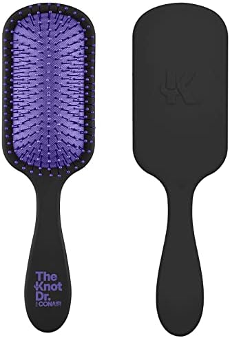 The Knot Doctor for Conair Premium Pro Detangling Hair Brush for Wet or Dry Hair with Purple Storage Case, 1 Count