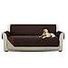 PETCUTE Luxe matelassé Chaise Housse canapé Protecteur canapé Housse pour Animaux de Compagnie Extra Doux Toutes Tailles Marron Trois Places