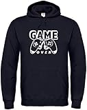 Textildruck Universum Hoodie Game Over S bis 5XL (3XL, Schwarz)