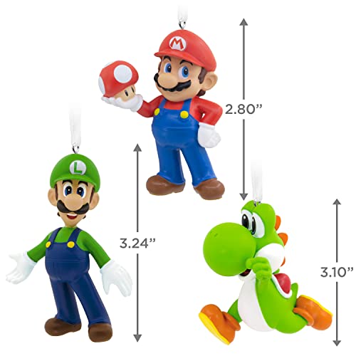 Hallmark Nintendo Super Mario, Luigi And Yoshi Christmas Ornaments, Set Of 3 #TOP3