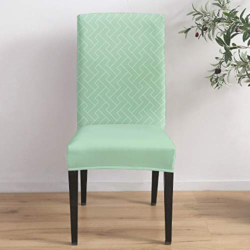 Dining Chair Covers Slipcovers Set Of 6, Mint Green Stretch Chair Seat Covers For Living Room/Kitchen/Bedroom, Removable Washable Chair Protector - Hotel Banquet Wedding Decorative Chair Cover #TOP3
