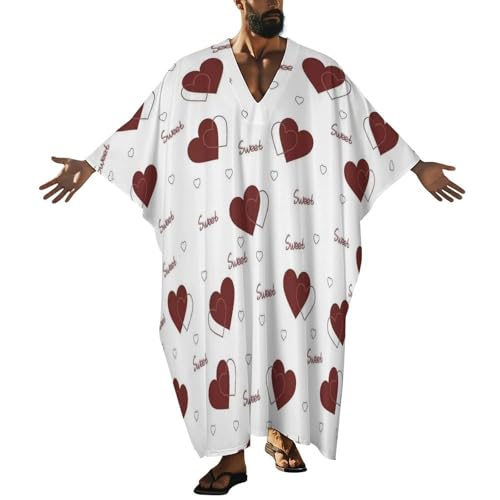 Mens Lounge Robe Loose Fit Butterfly Sleeve Kaftan Nightwear Sleepwear Arabic Jalabiya Thobe Dress Rainbow Leopard