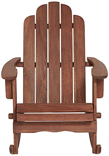 Teal Island Designs Chandler Dark Natural Adirondack Rocking Chair #TOP2