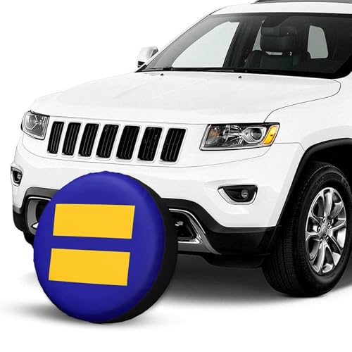 Image of Equality Pride Flag Spare Tire Cover Weatherproof Wheel Protectors Dust-Proof Sun Protection Wheel Tire Covers Universal Fit for Truck SUV RV Camper Trailer Car Accessories 17 inch