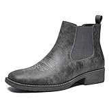 GUTOUGE Cowboy Boots for Men - Square Toe Western Boots...