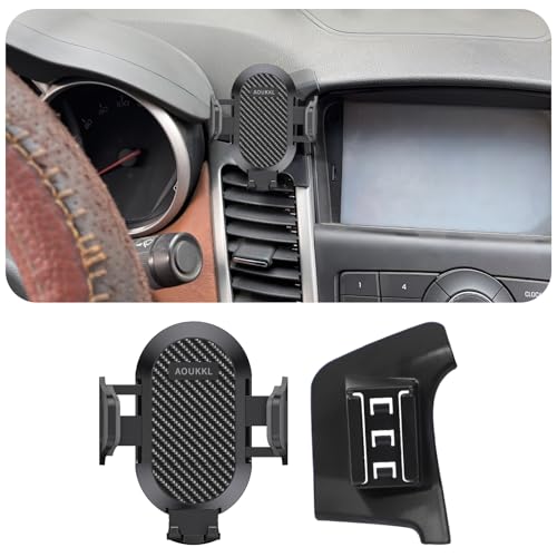 AOUKKL Car Phone Holder Fits for Chevrolet Cruze 2009-2015 Accessories,Thick Cases Friendly,Cell Phone Mount for 4.7-7 in Phones,360 Degree Rotation,Easy to Install