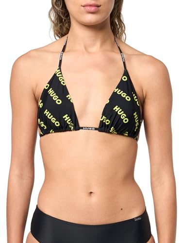 Hugo Pure Triangle Bikini Top noir, un haut de bikini femme intemporel