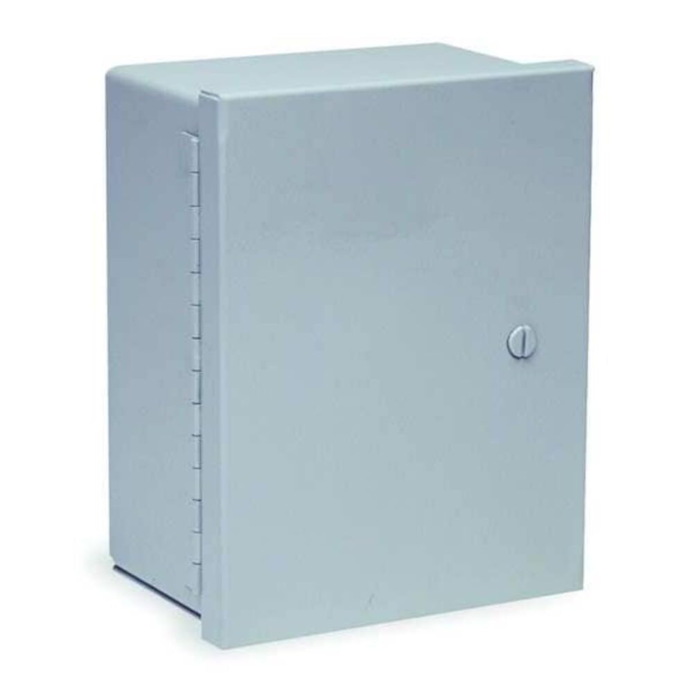 Wiegmann N1C121408 N1C-Series NEMA 1 Small Hinged Cover Wallmount Cabinet, Steel, 14" x 12" x 8"