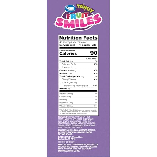 Great Value Tangy Fruit Smiles, 45 Oz. (Pack of 2) - Thumbnail 6
