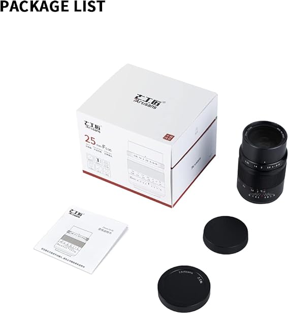 7artisans Sony E-Mount Aynasız Kameralar için 25 mm F0.95 Geniş Açı Geniş Açıklık Manuel Odaklı Sabit Lens APS-C NEX 3 3N 5 NEX 5T NEX 5R NEX 6 7 A6400 A5000 A5100 A6000 A6100 A6300 A6500 A6 A6 A650 A6500 A65000 A6 66000