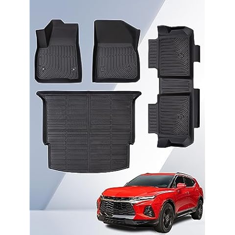 BAMACAR® for Chevrolet Chevy Blazer Floor Mats 2025 2024 2023-2019 (Gas Only) All Weather Rubber for Chevy Blazer Floor Mats 2025 2024 2023 2022 2021 2020 2019 for Chevrolet Chevy Blazer Accessories Cover