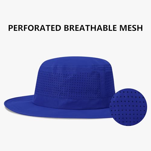 Image of UPF 50+ Bucket Sun Hat with Laser Perforated Mesh Cooling Adjustable Breathable Lightweight for Outdoor Men Women