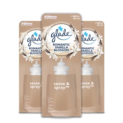 Glade Sense & Spray, Profumatore per Ambienti, Vanilla Blossom, 3 Ricariche