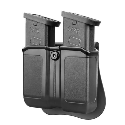 Double Magazine Carrier for 9mm/.40 Dual Stack, OWB Mag Holster