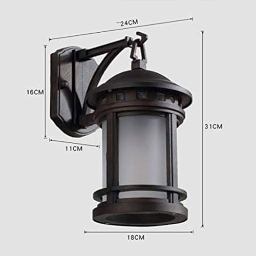 Aplique de pared antiguo exterior de estilo retro e impermeable para iluminar patios 4