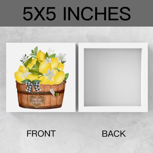 WRSUNT-Lemon-Decor-Summer-Lemon-Decorations-for-Home-Office-Lemon-Sign-Lemon-Home-Office-Desk-Decor-Rustic-Lemon-kitchen-Decor-Farmhouse-Lemon-5-x-5-In WRSUNT Lemon Decor Summer Lemon Decorations for Home Office Lemon Sign Lemon Home Office Desk Decor Rustic Lemon kitchen Decor Farmhouse Lemon 5 x 5 In