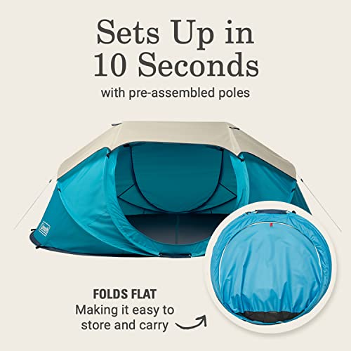 Coleman Instant Pop-Up Tent: Sets Up in 10 Seconds, Ideal for 2/4 Person, Weatherproof & Lightweight Camping with Adjustable Rainfly - Image 3