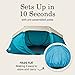 Coleman Pop-Up Instant Tent Sets Up in 10 Seconds, Portable & Lightweight 2/4 Person Weatherproof Camping Tent with Adjustable Rainfly
