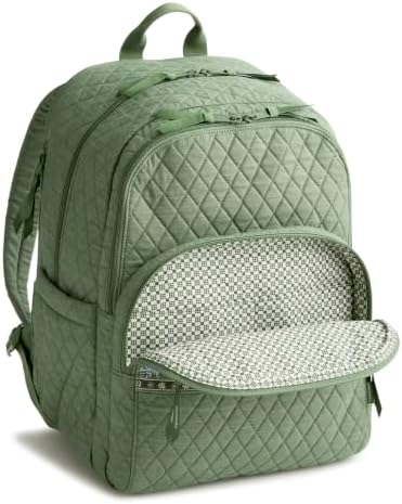 Vera Bradley Premium Cotton XL Bancroft Backpack – Vineyard Green Chambray - 5