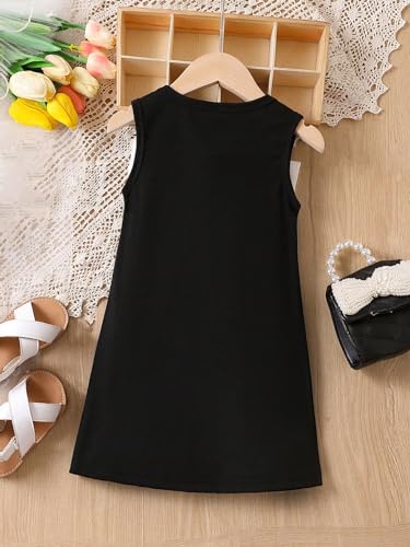 GORGLITTER Girl's Dresses Bow Front Sleeveless Sundress Round Neck Tank Short A Line Toddler Dress2