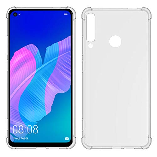 USTIYA for Huawei Y7P Case/Huawei P40 lite E Case/Honor 9C Case Clear TPU Four Corners Cover Transparent Soft funda
