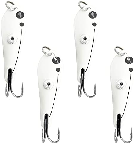 Sumo Spoon – Catfishing Bait Spoon for Skipjack, White Bass, Striped Bass and Other Baitfish, 1 5/8" (2 Prong, White)