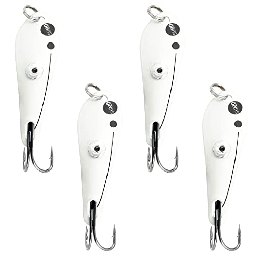 Sumo Spoon – Catfishing Bait Spoon For Skipjack, White Bass, Striped Bass And Other Baitfish, 1 5/8" (2 Prong, White) #TOP11
