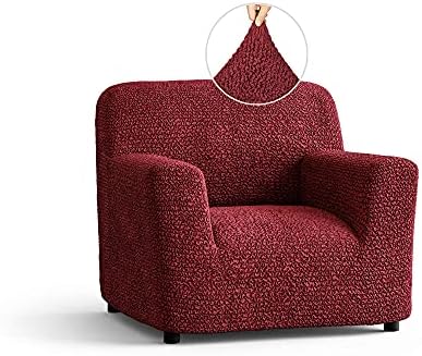 Menotti L Shape Corner Sofa Cover 1 2 3 Seater Slip Cover for Sofa and Armchair - Soft Fabric Slipcover - Stretch Stylish Furniture Protector - Microfibra Collection - Tiffany (1 Seater)