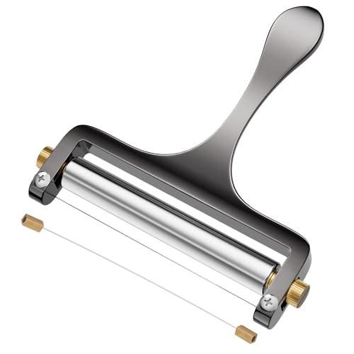 TOPULORS Cheese Slicer Cheese Cutter Stainless Steel Wire Cheese Slicer for Mozzarella, Cheddar, Gouda, And More Block Cheese - Heavy Duty Slicer With 1 Extra Replacement Cutting Wire - Gunmetal Gray by TOPULORS - Image 8