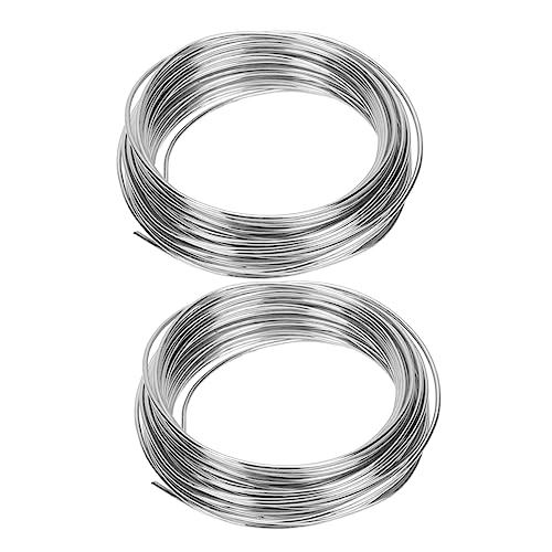 IWOWHERO 2 Pack Metal Wire for Sculpture: 1mm Diameter 10m Length Flexible for DIY Dolls Bonsai Models