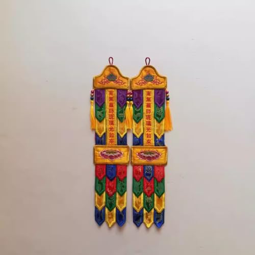 Drapeaux de prière bouddhistes colorés de 40 cm pour la maison