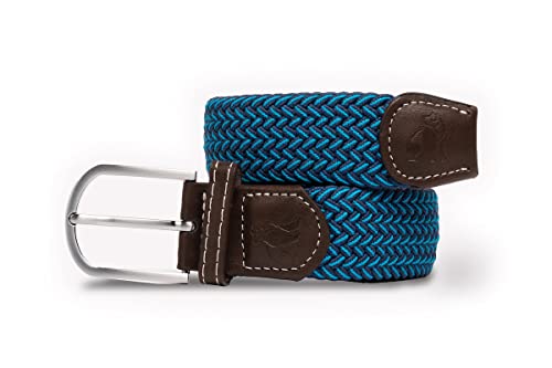 Ceinture tissée en tissu fin bleu roi idéale pour le bureau et le golf