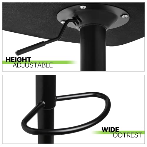 Magshion Adjustable Bar Stool Set Of 2 With Back, Blue Swivel Barstools For Bar, Kitchen, Dining, Living Room #TOP7