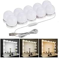 Luz De Led Para Espelhos Maquiagem Camarim Led 10 Lâmpadas 3 Tonalidades De Cores Branco Frio Branco Neutro branco Quente