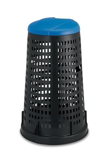 BIDONE TRESPOLO DIAMETRO 58, ALTEZZA 90, LITRI 100 CON COPERCHIO BLU