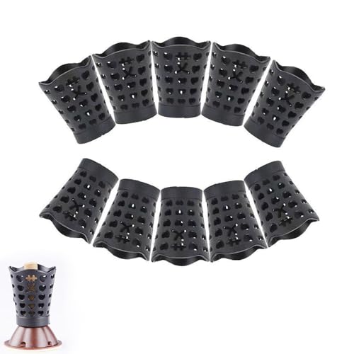 DeaHea 10 Pack Moxibustion Sticks Self-Stick Base Protective Cover Shield Plastic Sleeve Protector for Moxa Sticks Mugwort Rolls Traditional AiJiu Moxa Heating Treatment Acupuncture Point Massage