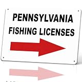 Pennsylvania Fishing Licenses Metal Sign 8 x 12 Inch