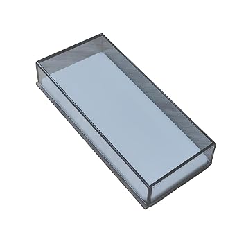 Grafting False Eyelash Acrylic Extension Pallet Organizer, Eyelash Extension Glue Tweezers Plate Makeup Palette, Dustproof Storage Box Display Training Tools Salon Transparent Grey