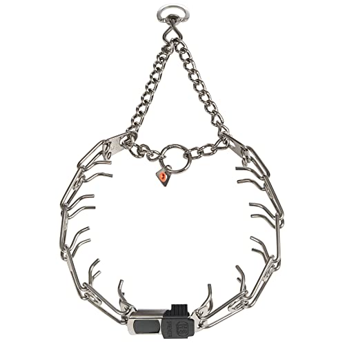 Herm Sprenger Dog Training Prong Collar with Quick Release Cliclock Buckle and Swivel Ring | Adjustable Length Stainless Steel Collar Made in Germany for Large Dogs up to 20" Neck (3.2mm Prongs) by Herm Sprenger - Used condition - US$54.34