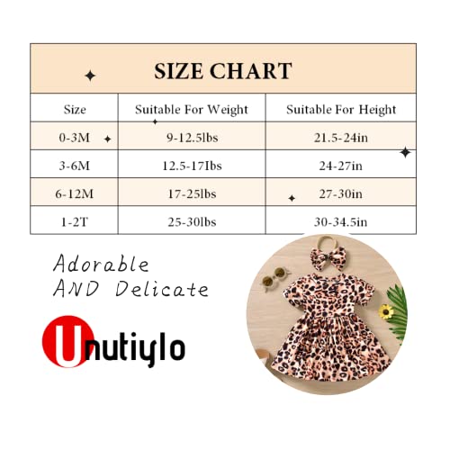 Baby Girl Tunic Dress Princess Dresses Infant Girl's Leopard Dress Animal Print Onepiece Dress 6-12 Months Girls Clothing Set Baby Girls Spring Summer Outfits Holiday Dress Short Sleeve Playwear #TOP5