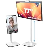 Cooper TabStand 高さ調節可能 デスク用タブレットスタンド 卓上 最大16インチ モバイルモニター ポータブルモニター ホルダー 回転 傾き メタルベース iPadスタンド (フロスト ホワイト)